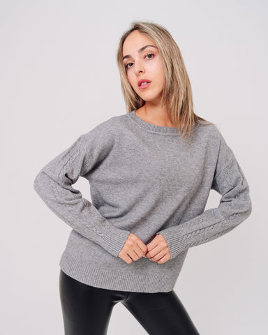 Maglione donna grigio made in Italy