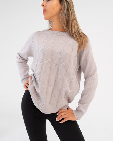 Maglione donna grigio chiaro  made in Italy