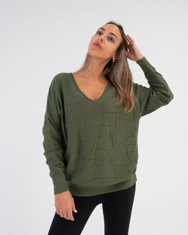 Maglione donna verde made in Italy