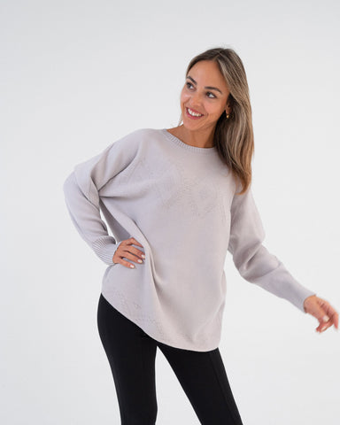 Maglione grigio donna made in Italy