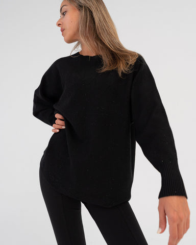 Maglione nero donna made in Italy